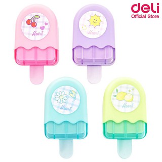 Deli 71122 Eraser Ice cream ยางลบไอศครีม สีสันสดใสสุดน่ารัก (คละสี 1 ชิ้น) ยางลบ ยางลบดินสอ เครื่องเขียน อุปกรณ์สำนักงาน