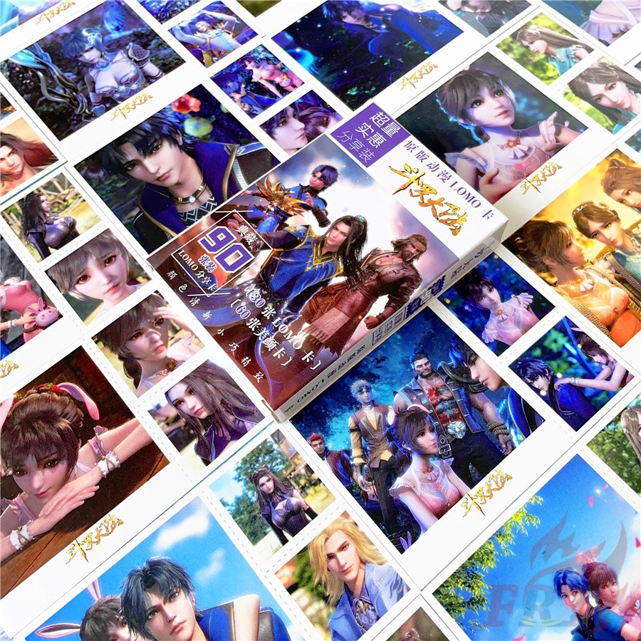 90 ชิ้น / กล่อง การ์ดโลโม่ DouLuo ขนาดเล็ก สไตล์แผ่นดินใหญ่ โปสการ์ด 6.2*6.2 ซม. 30 ชิ้น และการ์ดโลโม่ ขนาดเล็ก 3*3.1 ซม. 60 ชิ้น