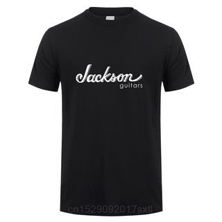 เสื้อยืดผ้าฝ้ายพิมพ์ลายคลาสสิก เสื้อยืดแขนสั้น พิมพ์ลายโลโก้ JACKSON Guitars แฟชั่นฤดูร้อน สําหรับผู้ชาย