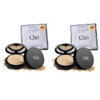 CHO12 แป้งโช (สี M1) แป้งไมโครซิลค์ แป้งพัฟหน้าเด็ก เนื้อใยไหม SPF 15 PA ++ ขนาดบรรจุ 12 กรัม ( 2 ตลับ )