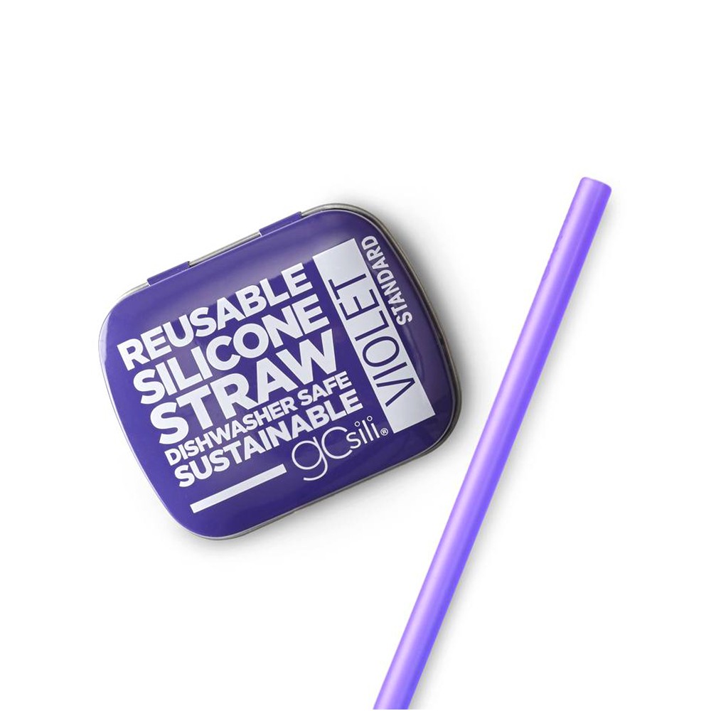 GoSili หลอด รุ่น REUSABLE SILICONE STRAW + CASE