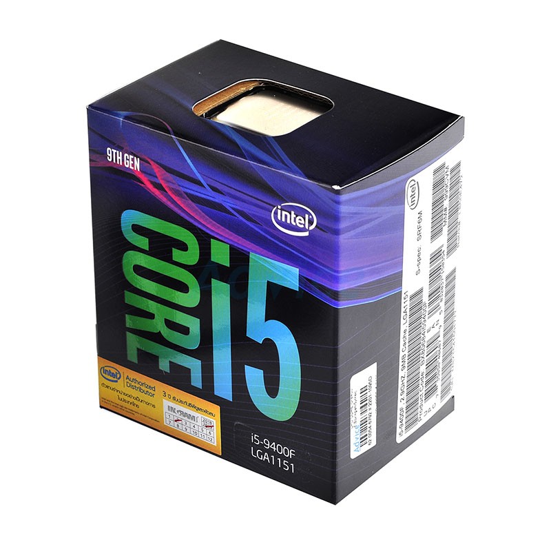 Intel Core i5 9400F  6 core 6 thead