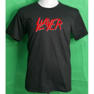 เสื้อยืดลําลอง ผ้าฝ้าย 100% แขนสั้น พิมพ์ลายวงร็อค Slayer 2 สีดํา พลัสไซซ์ XS-3XL ของขวัญวันเกิด สําหรับผู้ชาย