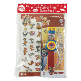 GS.Tom & Jerry+สติ๊กเกอร์โฟม+นาฬิกาฉายภาพ