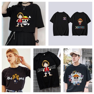 **พร้อมส่ง** เสื้อยืดแขนสั้น พิมพ์ลายอนิเมะ One Piece น่ารัก โอเวอร์ไซซ์ พลัสไซซ์ แฟชั่นสําหรับผู้ชาย และผู้หญิง