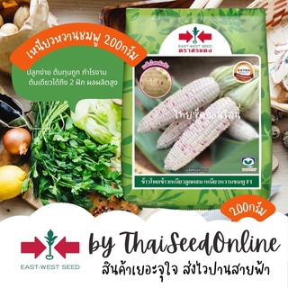 EWCOM 200กรัม เมล็ดพันธุ์ ข้าวโพดเหนียวหวานชมพู ตราศรแดง Waxy Corn