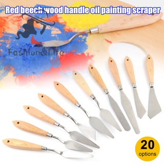 TCXL Palette Knife Painting Stainless Steel Spatula Palette Knife Oil Paint Metal Knives Wood Handle