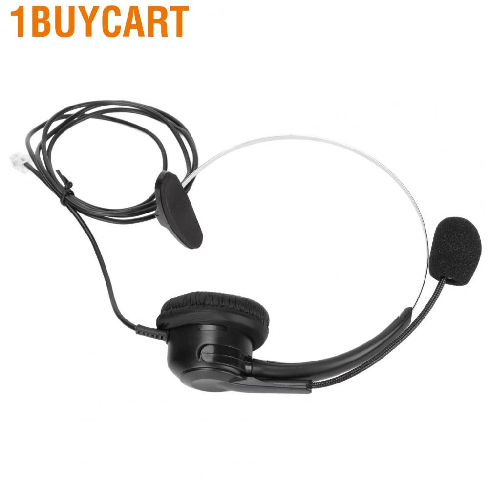 1buycart ชุดหูฟังโทรศัพท์หูฟังตัดเสียงรบกวนไมโครโฟนสำหรับ Office Call Center