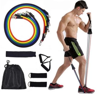 พร้อมส่ง! 11ชิ้นยางยืดออกกำลังกาย ยางยืดหูจับ Resistance band