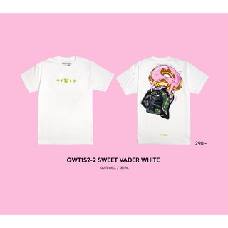 เสื้อยืดผ้าฝ้าย QWT152-2 SWEET VADER WHITE