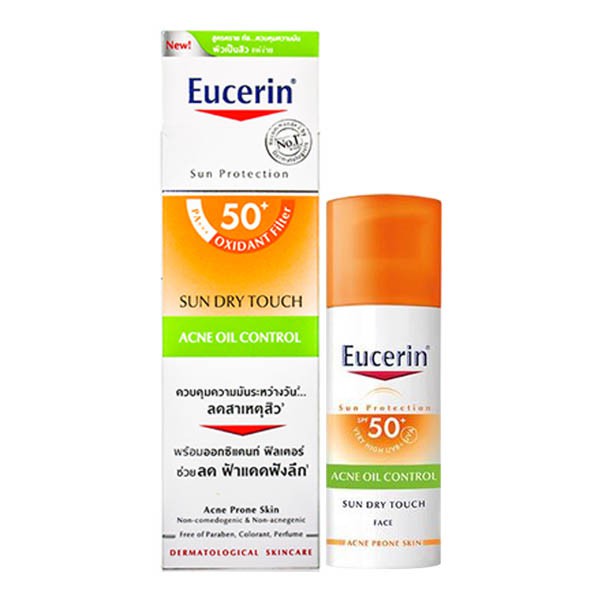 eucerin sun dry touch acne oil control face spf50 