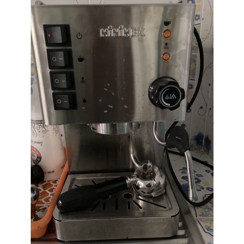 เครื่องชงกาแฟแรงดัน MINIMEX SUPER RICH 1.7 ลิตร สีเงิน มือสองใช้งานได้ปกติมีประกันศูนย์