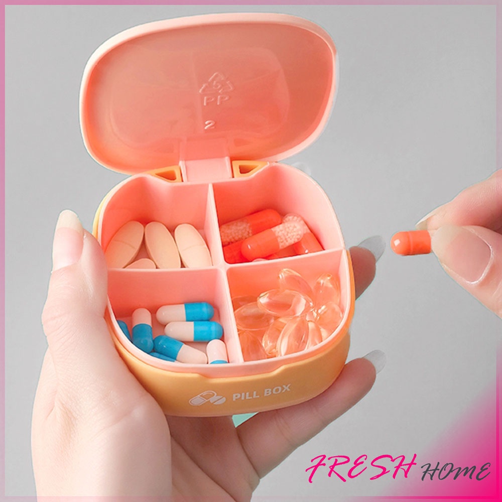 กล่องเก็บยาขนาดเล็ก กล่องแยกยา กันน้ำและกันชื้น กล่องจัดระเบียบยา กล่องเก็บของ Silicone pill box