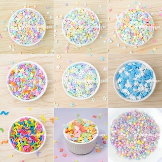 พร้อมส่ง 💖 Sprinkles เม็ดน้ำตาลตกแต่งขนม แต่งหน้าเค้ก (ใส่กระปุก)