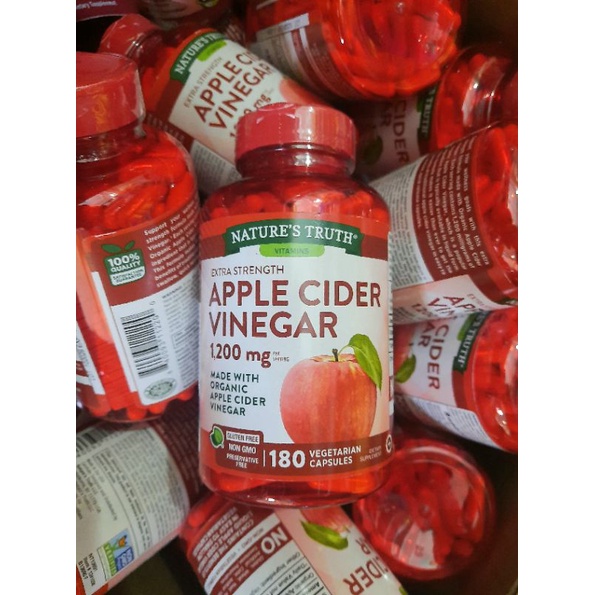 แอปเปิ้ล ไซเดอร์ ยี่ห้อNature’s Truth Apple Cider Vinegar 1200mg. ขนาด180เม็ด