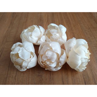 ดอกไม้ดูดน้ำหอม หัวดอกโบตั๋น ขนาด 5 cm. (Peony wood flowers)