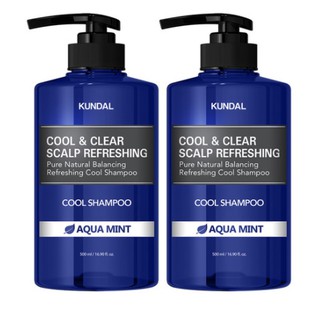 [KUNDAL SHAMPOO]  KUNDAL COOL &amp; CLEAR SCALP REFRESING 500ml+500ml(package)_&lt;AQUA MINT&gt; Ze2j