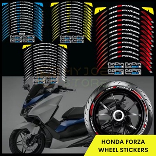 สติกเกอร์สะท้อนแสง กันน้ํา สําหรับติดตกแต่งล้อรถจักรยานยนต์ Honda Forza 250 350