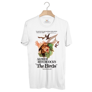 BP735 เสื้อยืด Horror Movie Retro Poster : The Birds