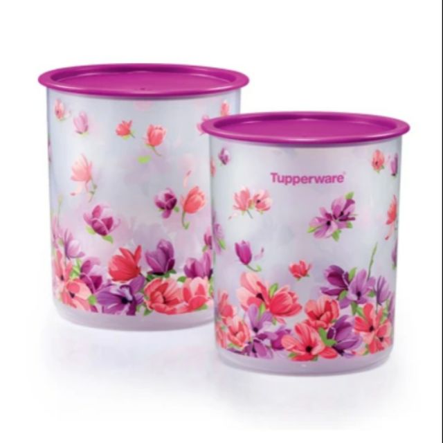 While LAST Tupperware Garden Blooms One Touch Canister Medium 3L (2 )