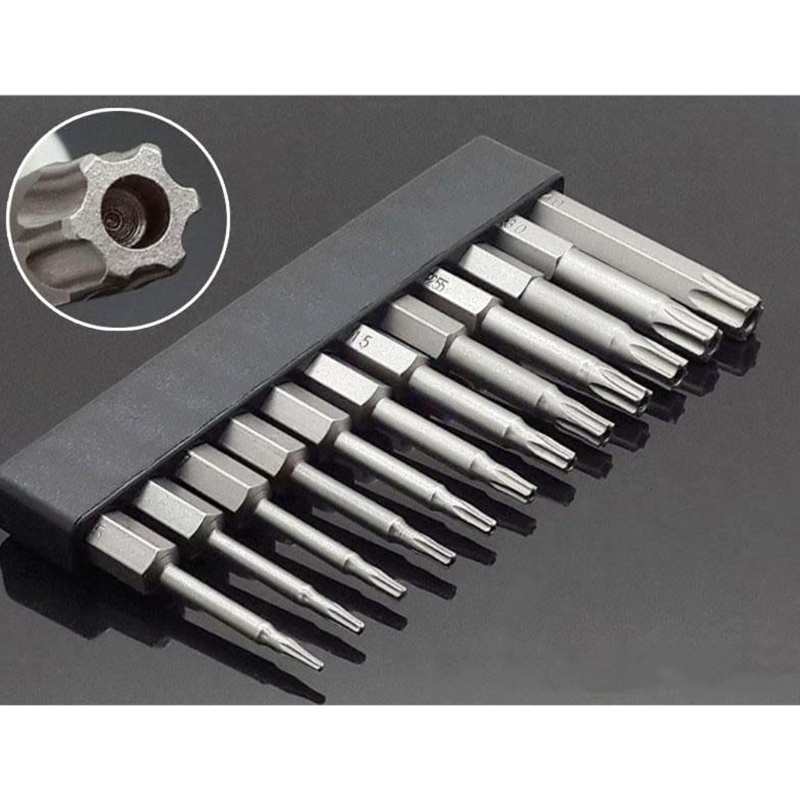 ✿ ไขควงไฟฟ้า ไขควง หัวดอกไขควง Cross 50 มม. 1 4 นิ้ว T5-T40 Torx Head
