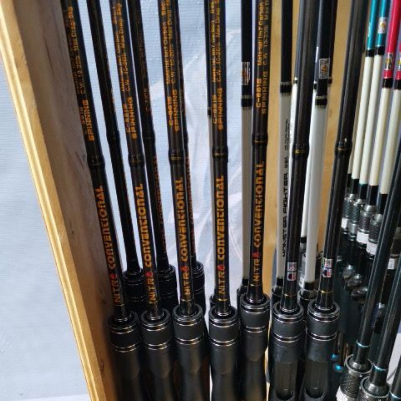 คันสปินนิ่ง​ 6.6ฟุต​ corbon nitr conventional ทั้งคัน​1ท่อน​เวท​ 10-20 ก๊อกเคลือบสวยงามมาก​คันสวยมาก