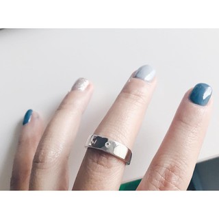 แหวนเกลี้ยง Modish ring ฝังพลอย 1 เม็ด