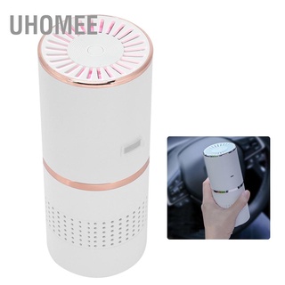 Uhomee Usb เครื่องฟอกอากาศแบบพกพาเครื่องฟอกอากาศในครัวเรือนสีขาว