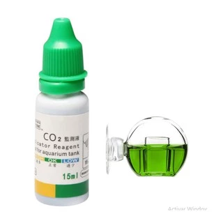 Drop checker ดรอบเช็คเกอร์ วัดCO2 พร้อมน้ำยา+จุกยางจัดส่งจากกทม. มีส่งexpress delivery