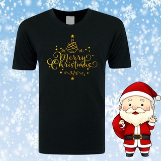 เสื้อยืดผ้าฝ้าย เสื้อยืดคริสต์มาส[CHRISTMAS NO.7 ] MERRY CHRISTMAS SHIRT/ CHRISTMAS T SHIRT / T-SHIRT / BAJU CHRISTMAS /