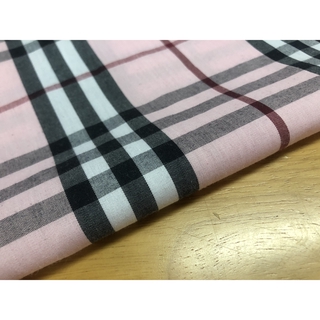 ผ้าทอลาย Pink Burberry check