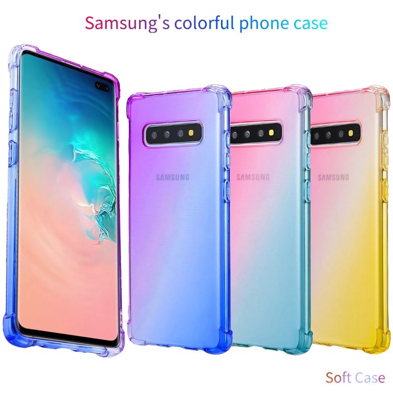 Samsung Galaxy S10 S10E / S10 5G / S7 EDGE S8 S9 S10 Plus S20 Ultra Casing Soft TPU Anti Shockถุงลมนิรภัย Samsung Case