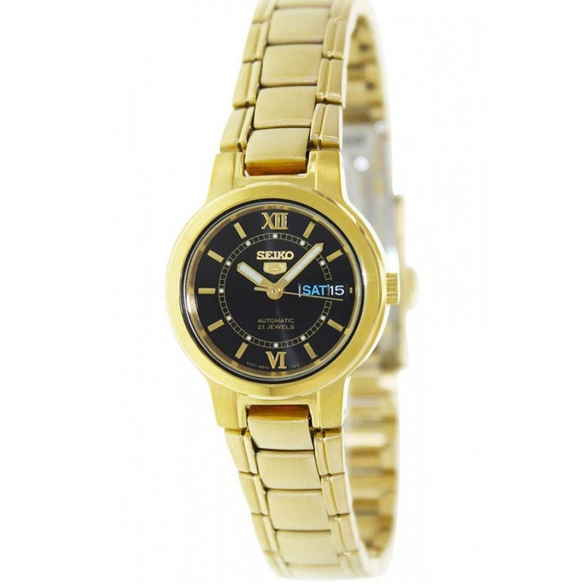 Seiko Automatic Women's Watch Gold Stainless Strap SYME78K1
