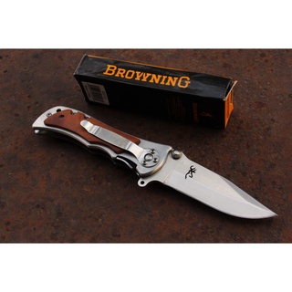 มีดพับ BROWNING หมุด 8 เหลี่ยม Stainless  Steel  มีด OME เกรดดี