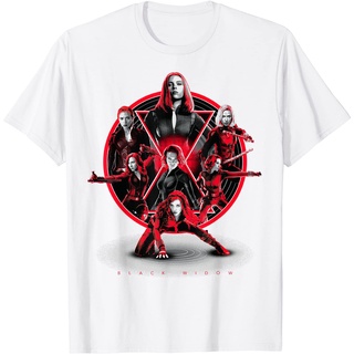 ผ้าฝ้ายคอกลมMarvel Avengers เสื้อยืดผู้ใหญ่: Endgame Black Widow Mashup เสื้อยืด - เสื้อยืดผู้ชาย - เสื้อยืดผู้หญิง - เส