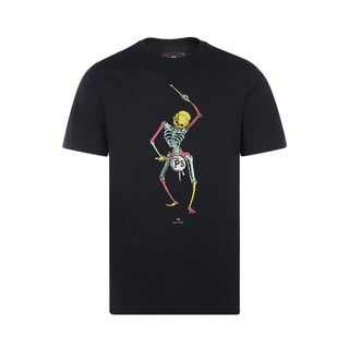 Ps By Paul Smith เสื้อยืดคอกลมแขนสั้นเนื้อผ้าฝ้ายพิมพ์ลายการ์ตูนน่ารักสําหรับผู้ชาย