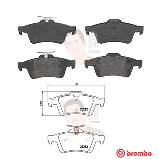 P24 148B ผ้าเบรก R (แท้ BREMBO รุ่น Black) FORD โฟกัส Focus ปี2012