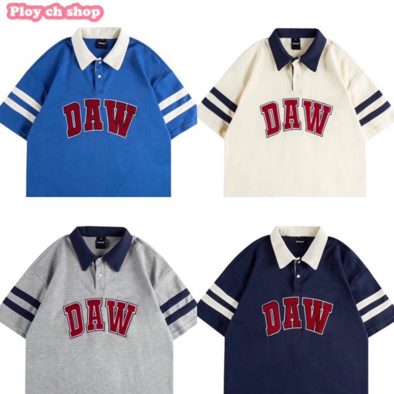 เสื้อคอปกทรงโอเวอร์ไซร์ ดีเทลลาย DAW และ ลาย Random สวยมาก ใส่แล้วเท่สุดๆ ต้องมีจริงๆนะคะรุ่นนี้ แม่ค้าเชียร์สุดๆ