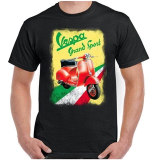 Wanyg เสื้อยืด พิมพ์ลายรถมอเตอร์ไซด์ Vespa สไตล์คลาสิก สําหรับผู้ชาย ของขวัญวันเกิด วันพ่อ