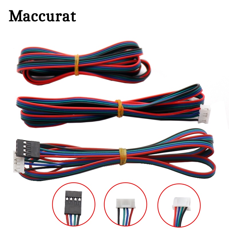 Stepper Motor สายเคเบิล/ลวด XH2.54 4pin DuPont connector extension to 6pin White Terminal line 3D ชิ้นส่วนเครื่องพิมพ์ 50/80/100/150 ซม.