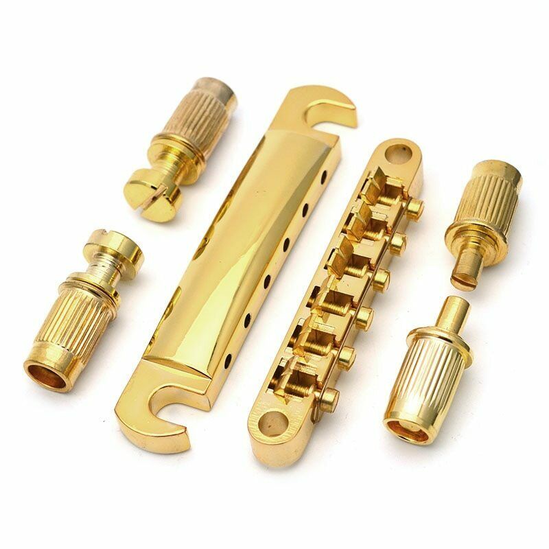 ST- Gold Les Paul Gibson Tune-o-matic Guitar Bridge Locking Saddle Bridge Tether