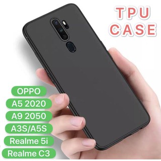 ส่งจากกรุงเทพ เก็บเงินปลายทาง Case Realme 5i/C3/OPPO A5 2020/A9 2020/A7/A3S/A5S/F9/F7/F5/A71/A83/F11Pro เคสซิลิโคน ดํา