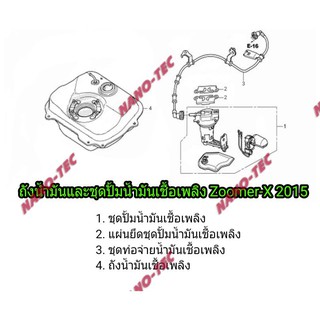 ถังน้ำมันและชุดปั้มน้ำมันเชื้อเพลิงZoomer-X2015/Scoopy-i