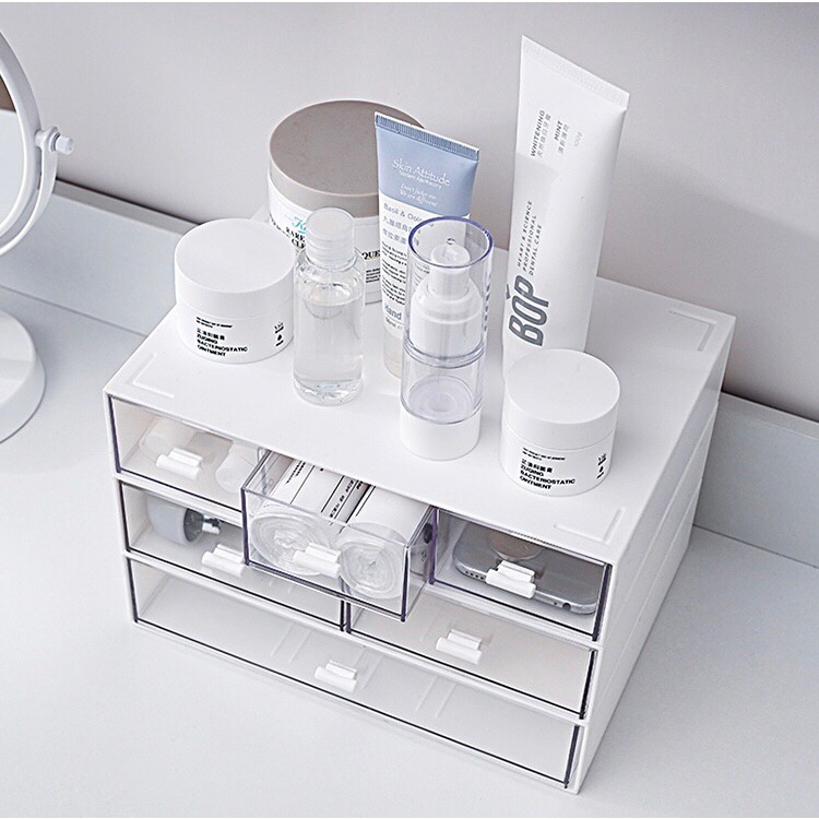 HomeDee ฟรีสติกเกอร์2แผ่น กล่องเก็บของแบบมีลิ้นชัก ใส่เครื่องสำอาง และอุปกรณ์ต่างๆ พร้อมส่ง - รูปที่ 5