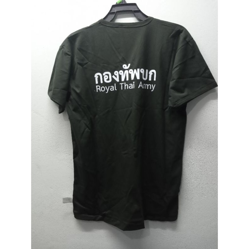 เสื้อยืดทหารบก สกรีน กองทัพบก Royai thai army สีเขียวขี่ม้า เสื้อคอวี  งานแท้ กองทับบกไทยสินค้ามาตรฐานกองทับกไทยแท้100% - รูปที่ 5