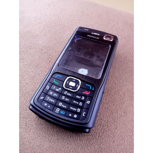 Nokia N70 เคสกระดูกพลัสสีดําแบบเต็มตัว