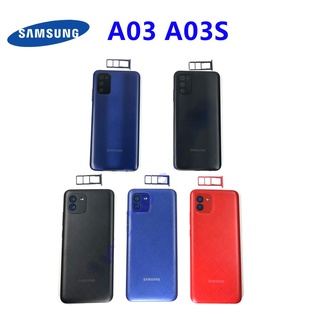 ฝาครอบแบตเตอรี่ด้านหลัง พร้อมถาดซิมการ์ด พลาสติก แบบเปลี่ยน สําหรับ SAMSUNG Galaxy A03 A03S A037F A037