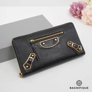 BALENAGA ZIPPY WALLET EDGE BLACK GHW