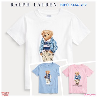 RALPH LAUREN BEAR COTTON TEE ( BOYS SIZE 2-7 YEARS )