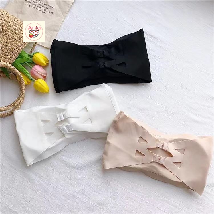 Anla พร้อมส่ง เสื้อชั้นในดันทรง เสริมฟองน้ํา ยืดหยุ่น เซ็กซี่ แฟชั่นสําหรับผู้หญิง